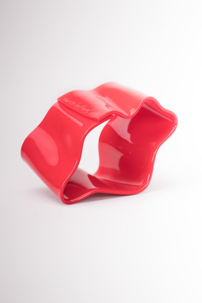 Bill Schiffer Freeform Plastic Art Cuff Bracelet