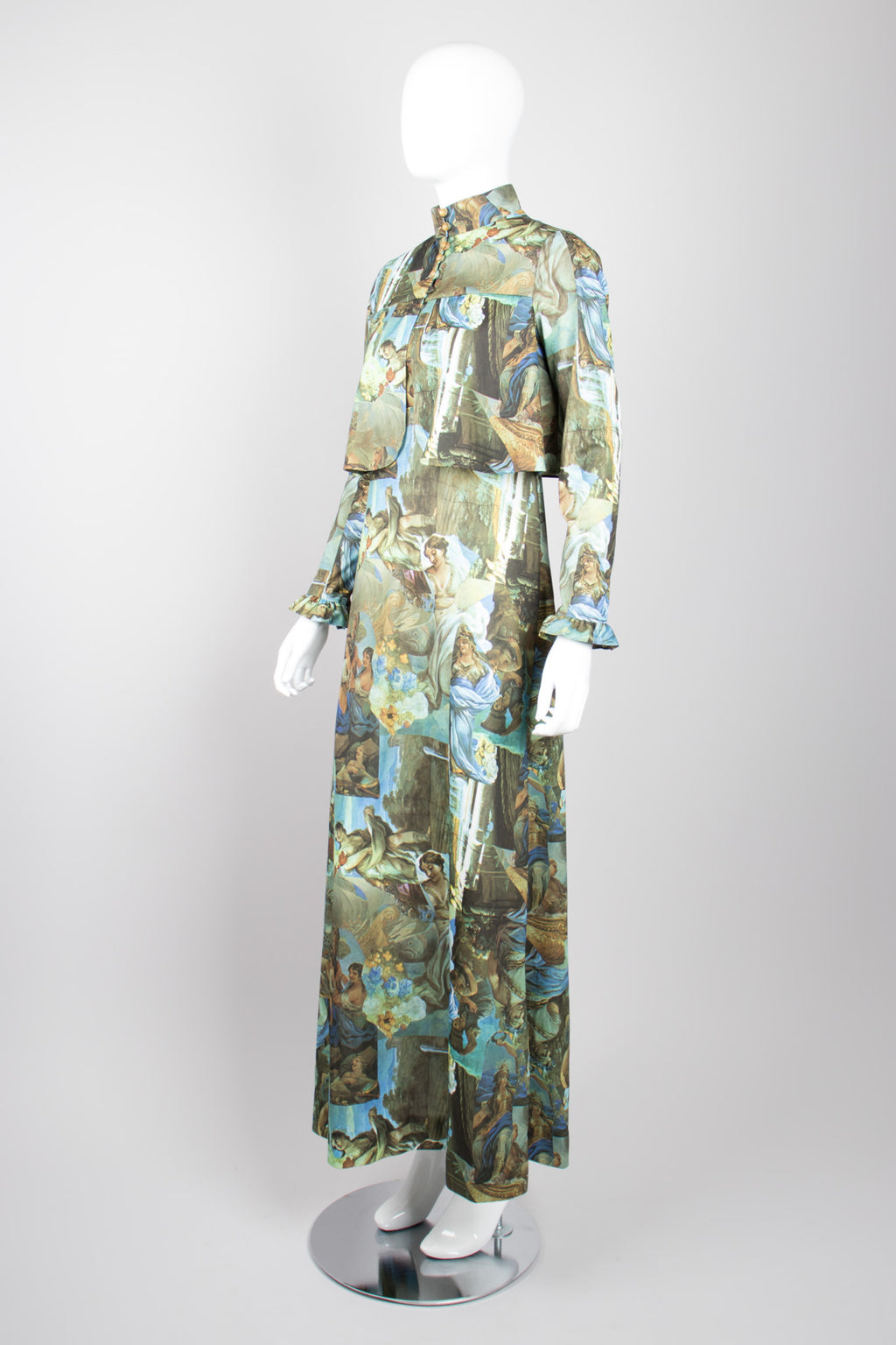 long sleeve renaissance print dress Pop Renaissance Painting Art Vintage Dress & Jacket Set – Recess