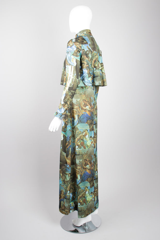 Pop Renaissance Painting Art Vintage Dress & Jacket Set