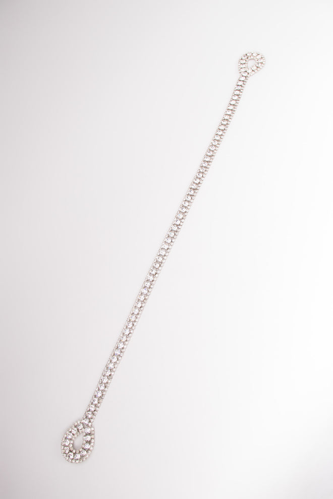Vintage Art Deco Inspired Rhinestone Crystal Loop Belt