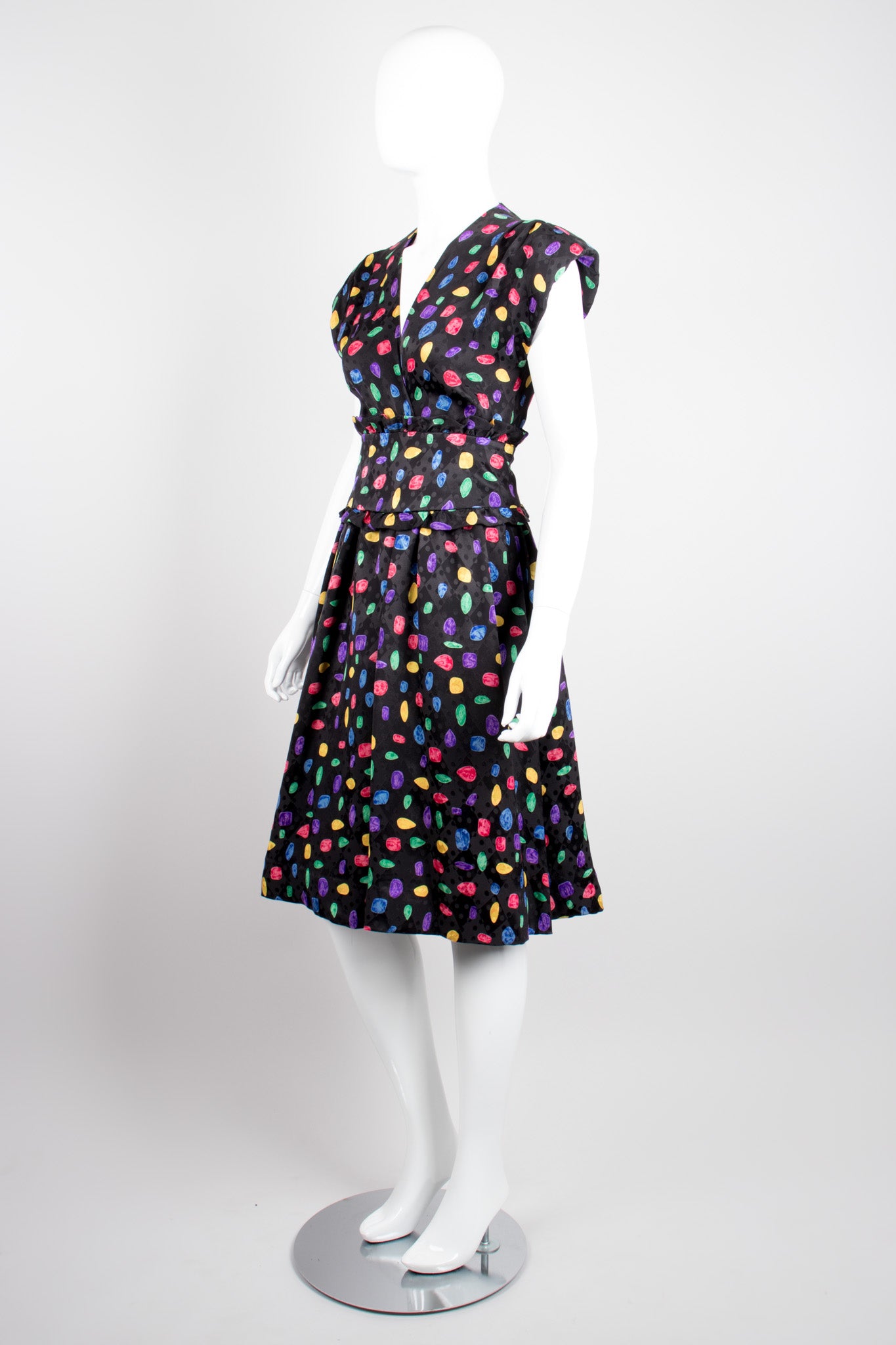 Richilene Candy Crush Jewel Print Silk Dress