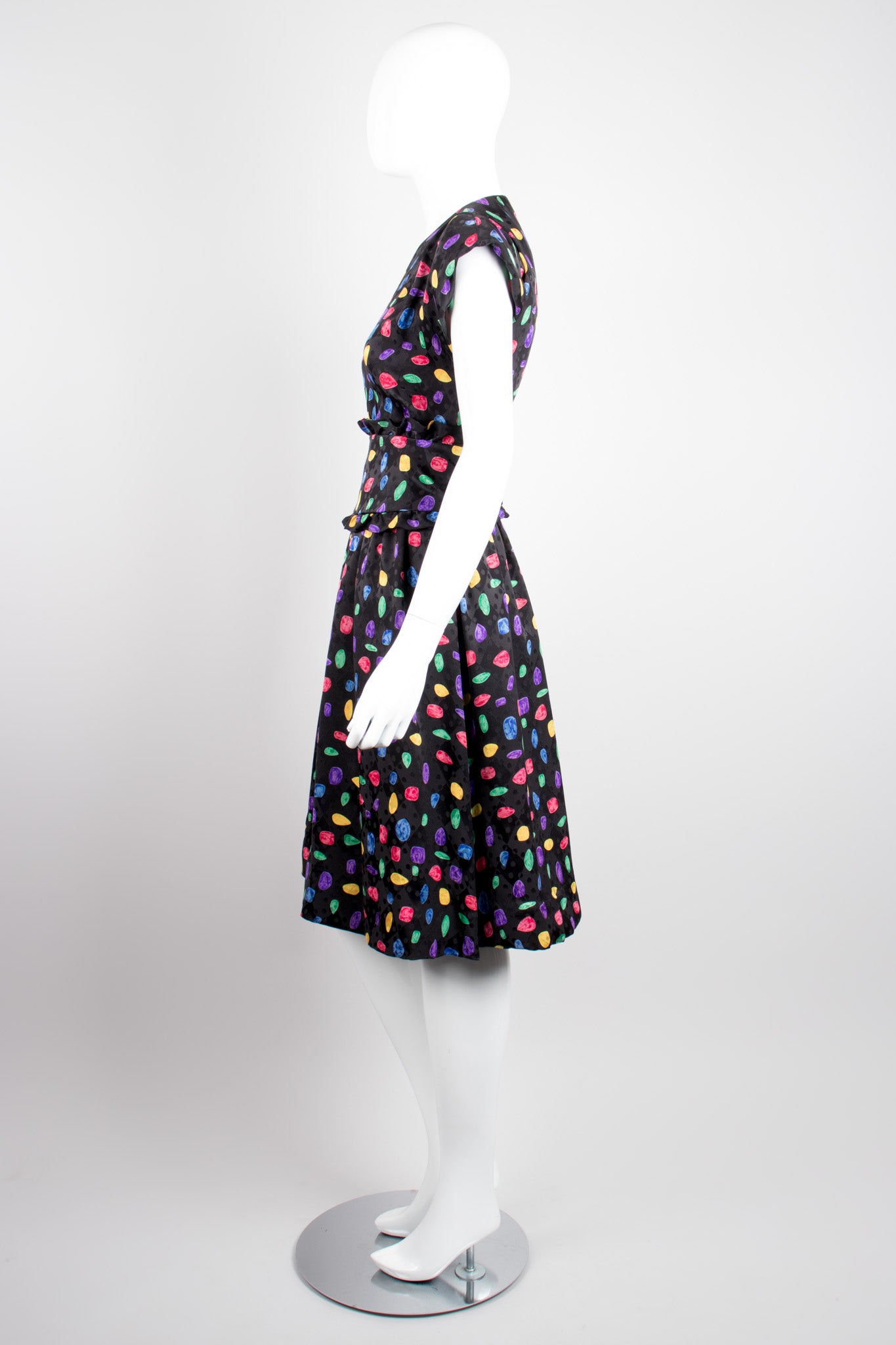 Richilene Candy Crush Jewel Print Silk Dress