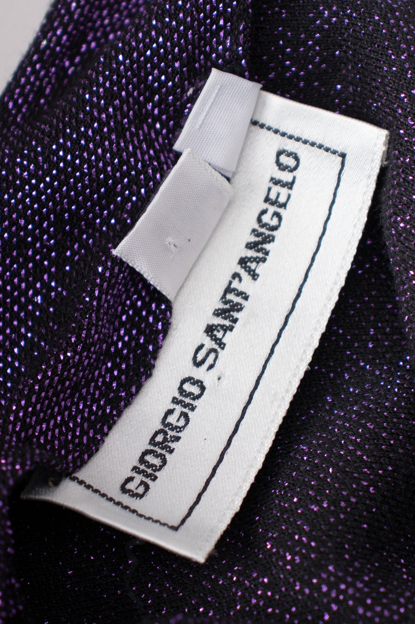 Giorgio Sant'Angelo Purple Reign Metallic Lamé Cape Dress
