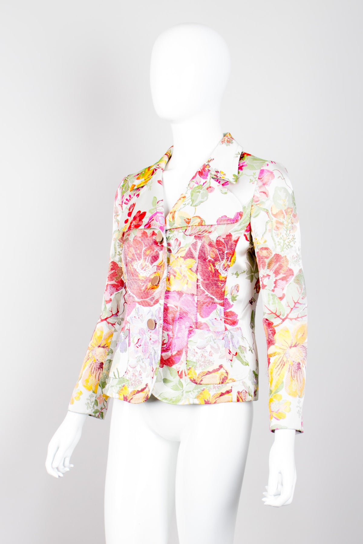 ジャケット・アウター MIU MIU Brocade lic Coat IT42 Miu Miu Spring Floral Brocade Jacket – Recess