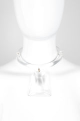 Judith Hendler Vintage Acrylic Lucite Prism Pendant Collar