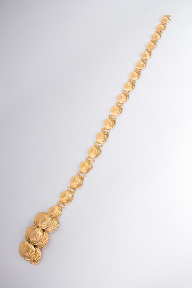 William De Lillo Vintage Golden Seashell Mermaid Belt