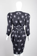 Lanvin Vintage Film Noir Silver Stars Dress