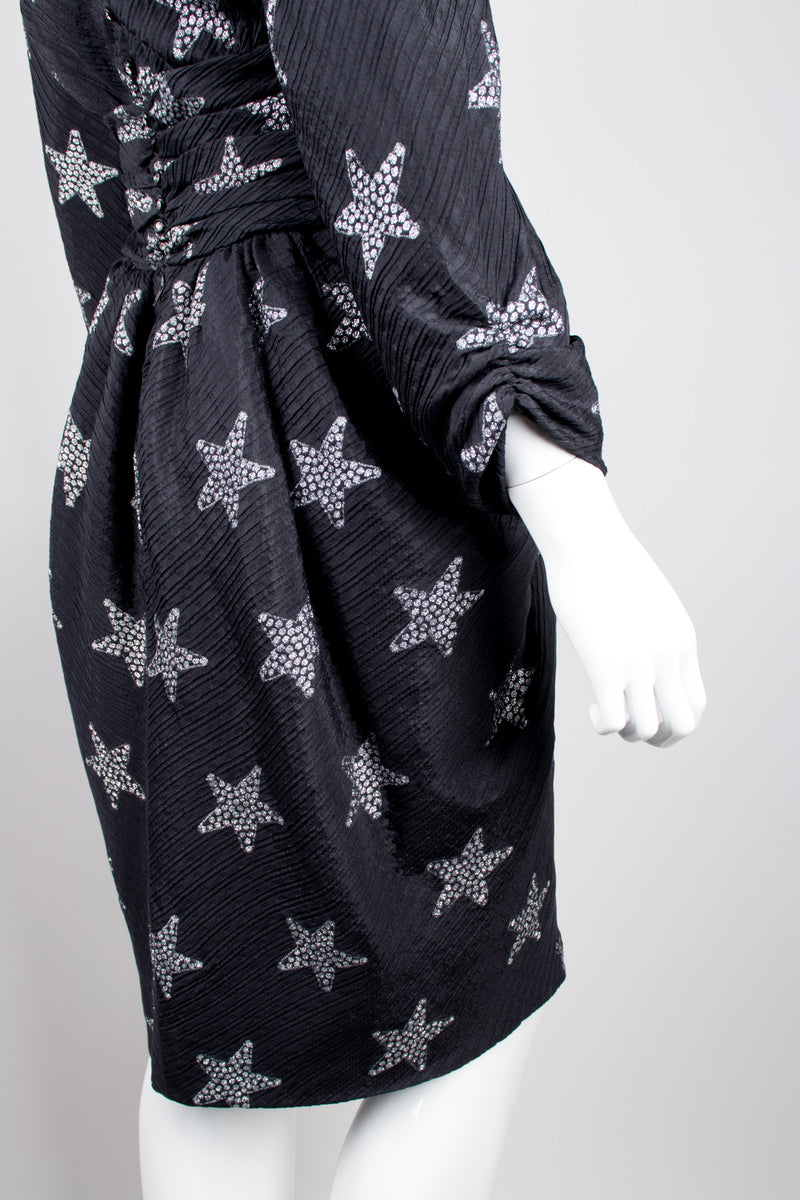 Lanvin Vintage Film Noir Silver Stars Dress