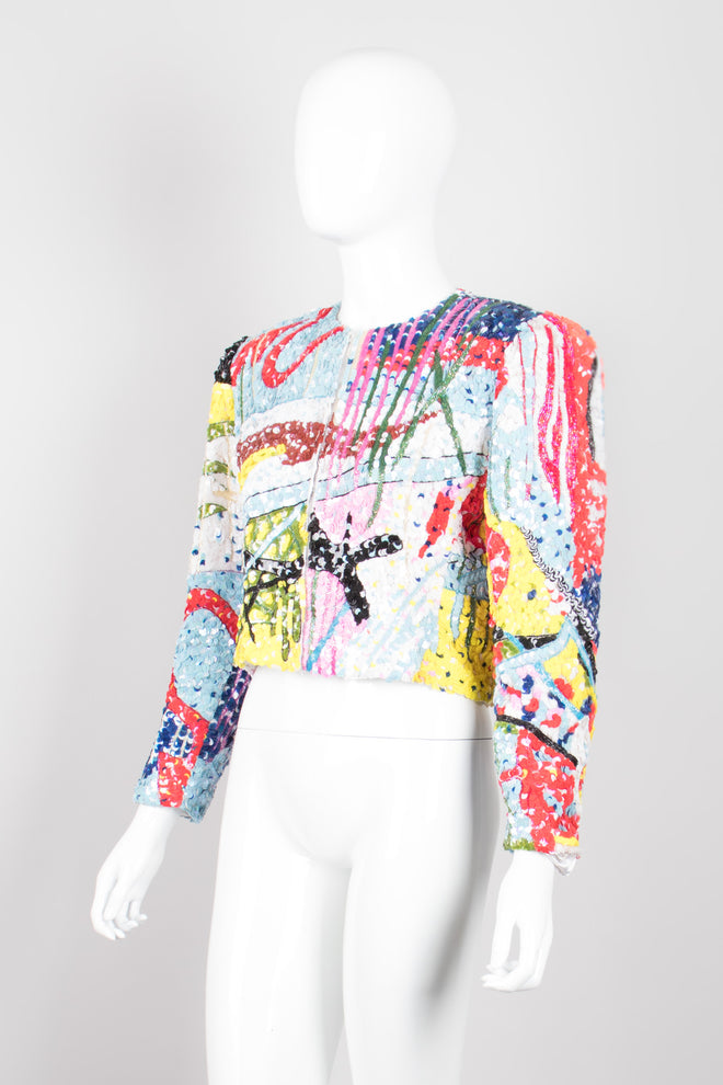 Jeanette for St. Martin Kastenberg Abstract Artist Painter Sequin Art Jacket