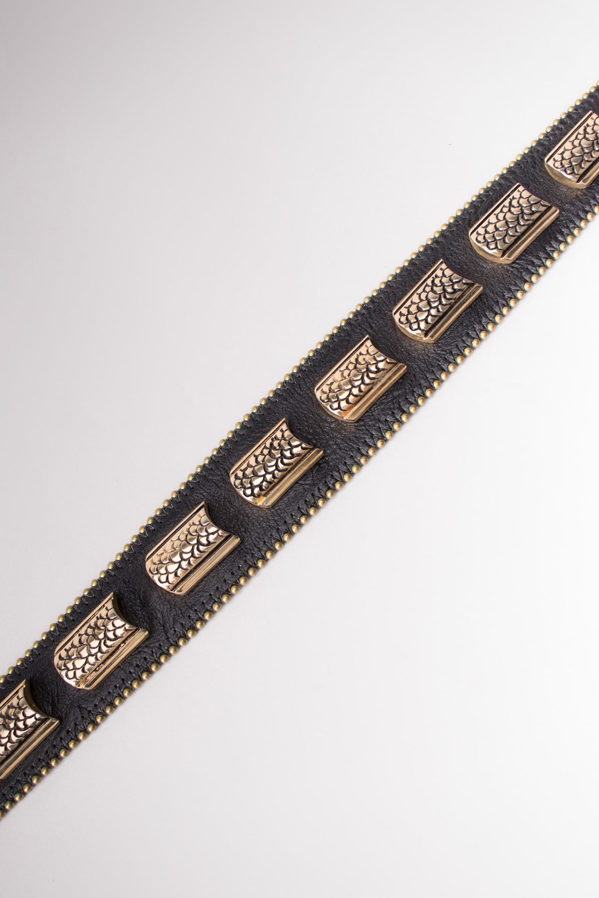 Streets Ahead Snake Print Leather Belt Western Buckle Gold Silver Hardware Small Streets Ahead Leather Metal Snake Belt – Recess main image 3