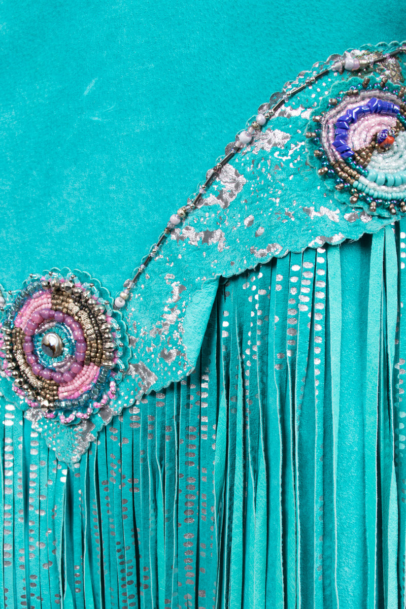 Vintage Suede Festival Fringe Pocahontas Dress