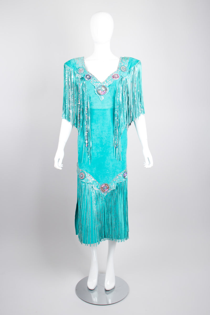 Vintage Suede Festival Fringe Dress – Recess