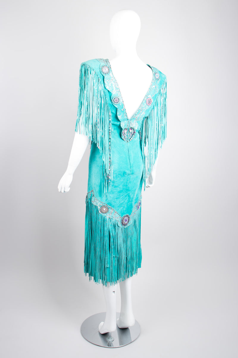Vintage Suede Festival Fringe Pocahontas Dress