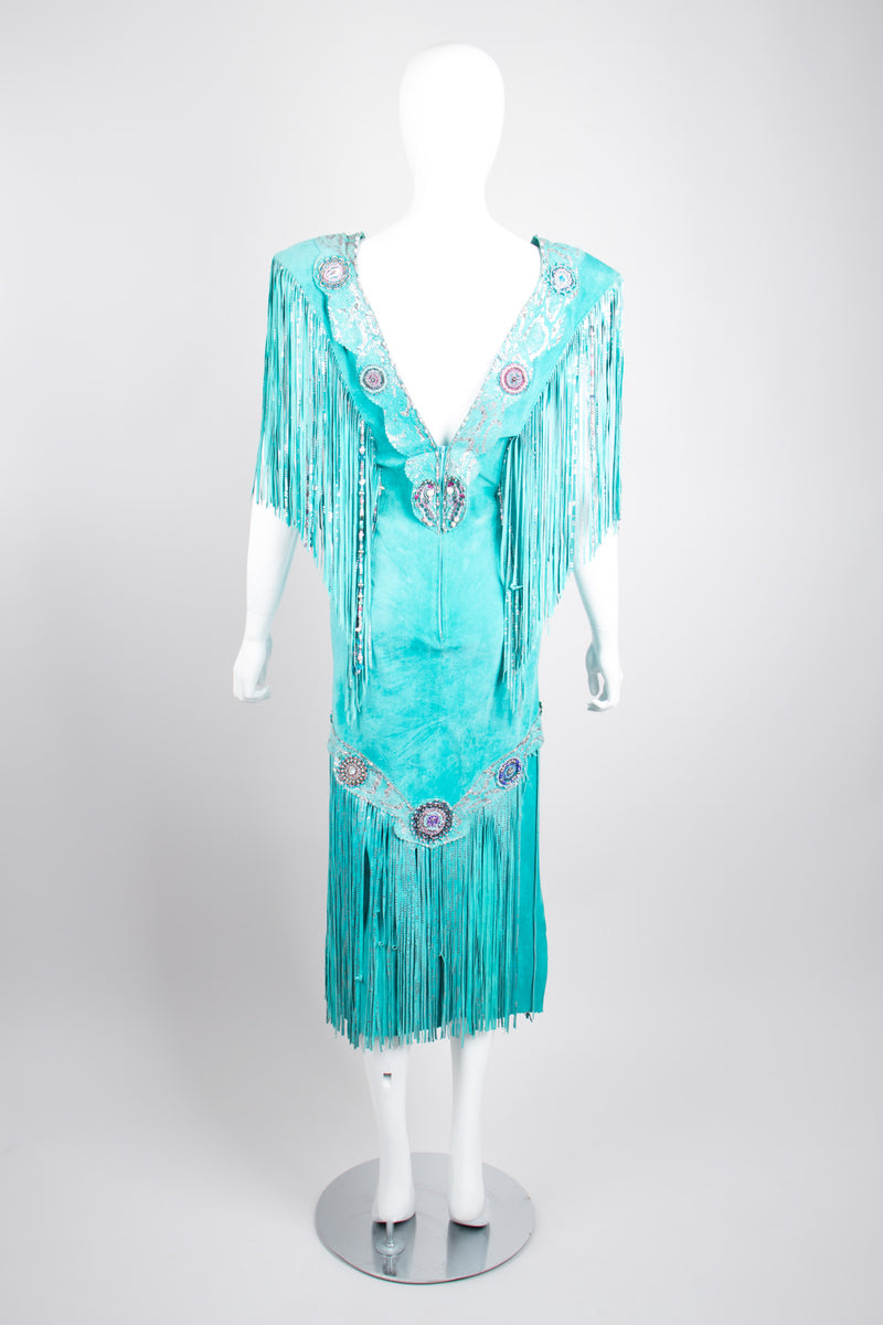 Vintage Suede Festival Fringe Dress Recess Vintage Suede Festival Fringe Dress Recess