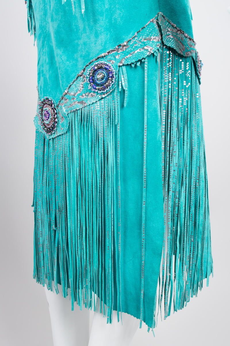 Vintage Suede Festival Fringe Dress Recess Vintage Suede Festival Fringe Dress Recess