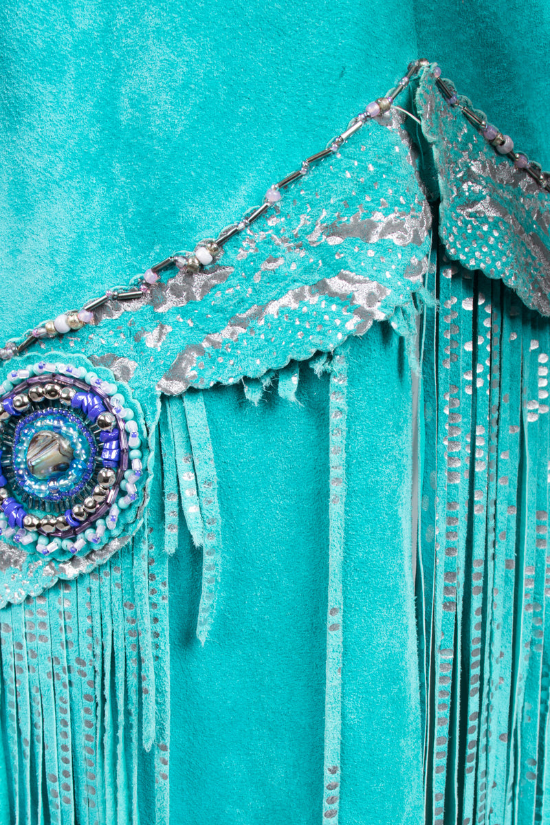 Vintage Suede Festival Fringe Dress Recess Vintage Suede Festival Fringe Dress Recess