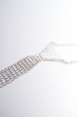 Rhinestone Necktie Vintage Necklace