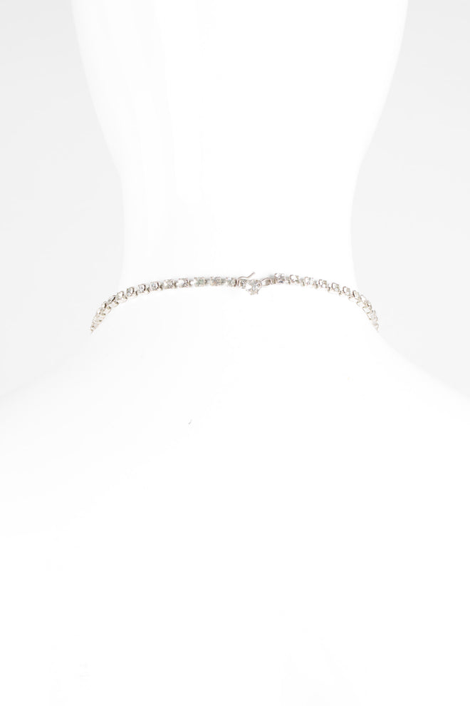 Rhinestone Necktie Vintage Necklace