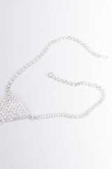 Rhinestone Necktie Vintage Necklace