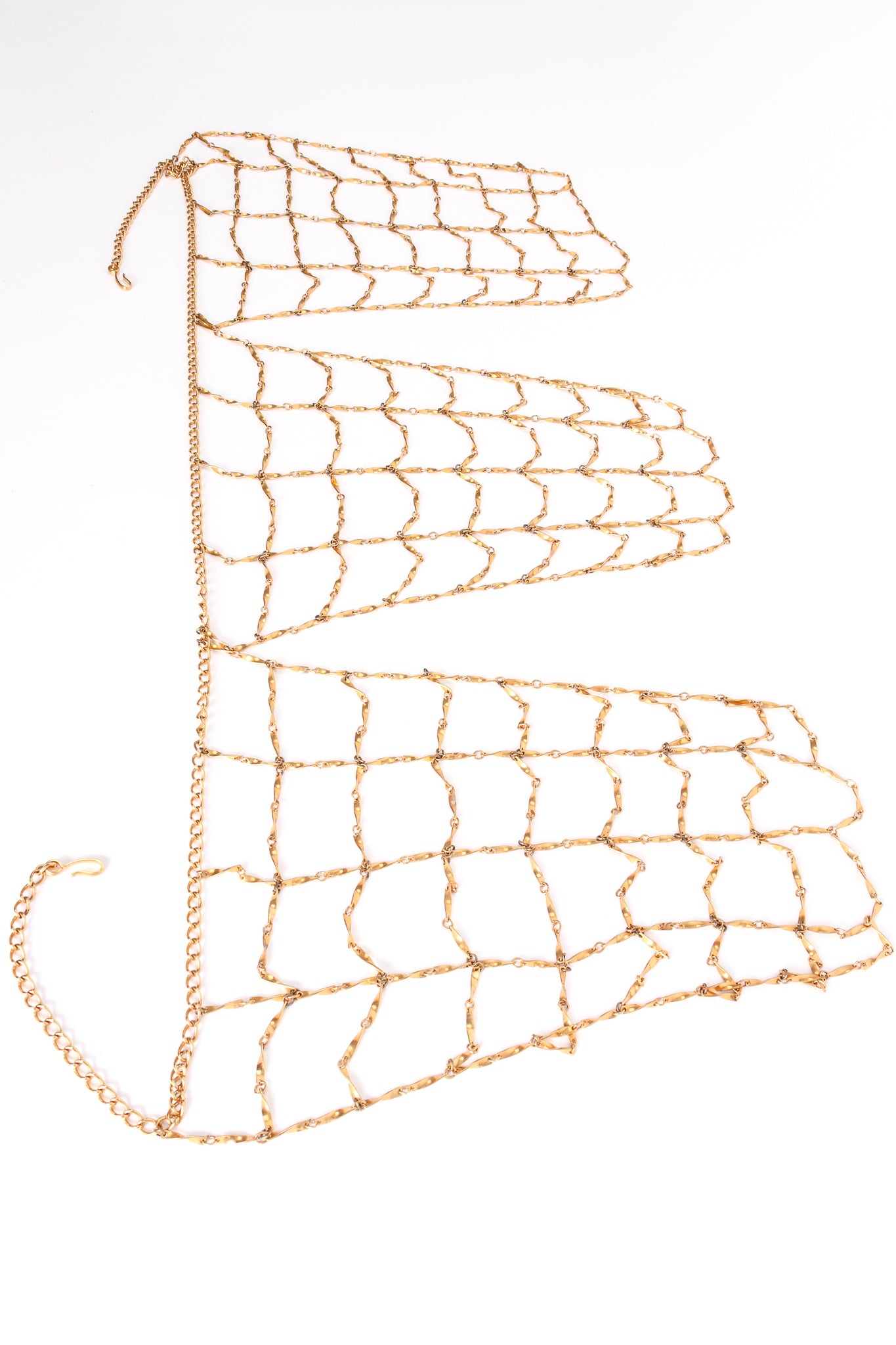 Vintage Gold Lattice Cage Panel Body Chain at Recess Los Angeles