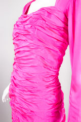 Emanuel Ungaro Parallèle Florescent Hot Pink Gathered Mini Dress