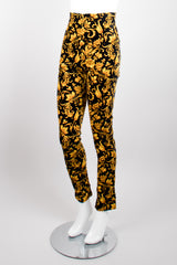 Gianni Versace Baroque Velvet Print Cigarette Pant