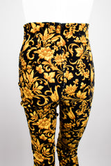 Gianni Versace Baroque Velvet Print Cigarette Pant