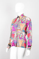 Gianni Versace Mixed Print Silk Shirt