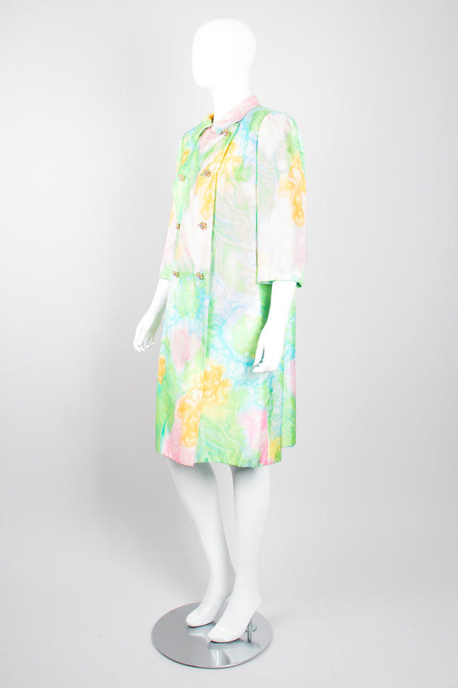 John Hogan Silk Spring Watercolor Painter Coat