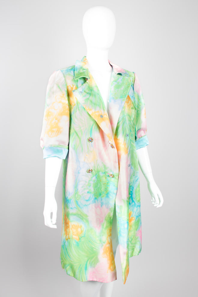 John Hogan Silk Spring Watercolor Painter Coat