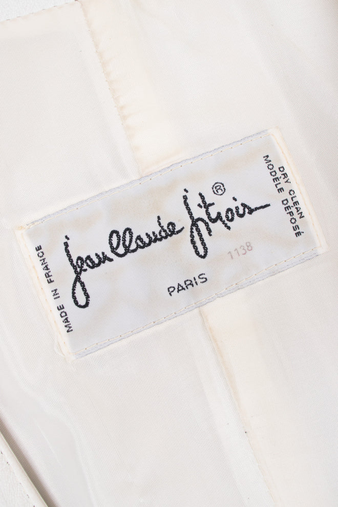 Jean Claude Jitrois Leather Wrap Embroidered Wing Jacket