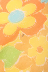 Recess Los Angeles Vintage Yellow Floral Chiffon Wide Leg Jumpsuit