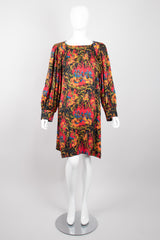 Yves Saint Laurent YSL Silk Mongolian Print Dress