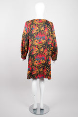 Yves Saint Laurent YSL Silk Mongolian Print Dress