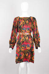 Yves Saint Laurent YSL Silk Mongolian Print Dress